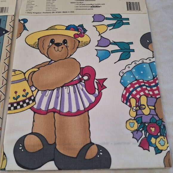 4 Vintage Daisy Kingdom No-Sew Fabric Appliqué & Transfer Lot America Garden Lot - Picture 5 of 7